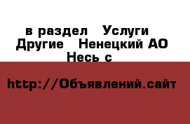  в раздел : Услуги » Другие . Ненецкий АО,Несь с.